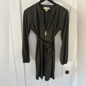 Michael Kors Olive Long Sleeve Dress